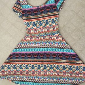 Colorful Pinc Swing Dress